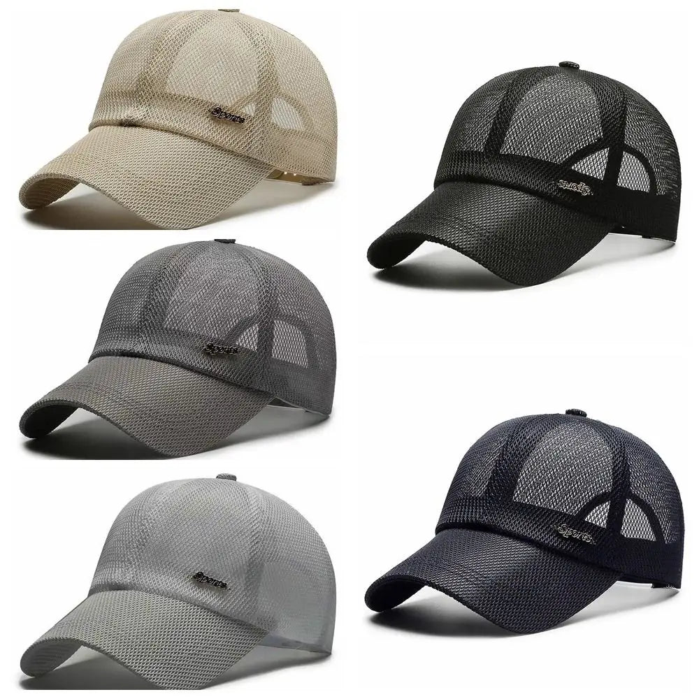 Letter Mesh Breathable Snapback Baseball Cap