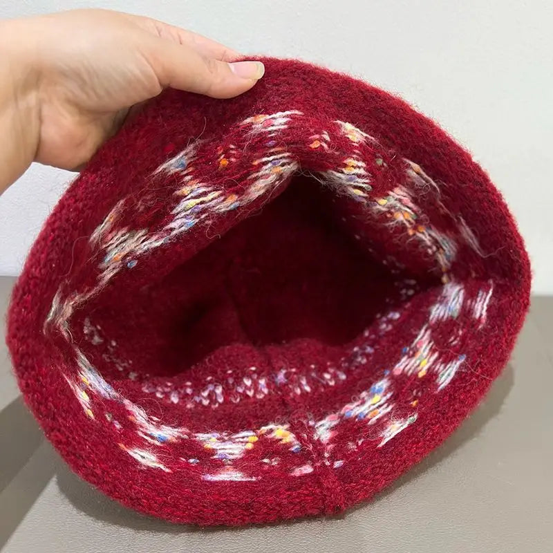 Jacquard Knitted Bucket Hat