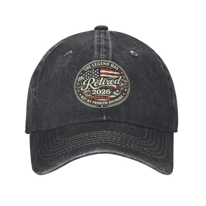 The Legend Has Retired 2026 Funny Baseball Cap