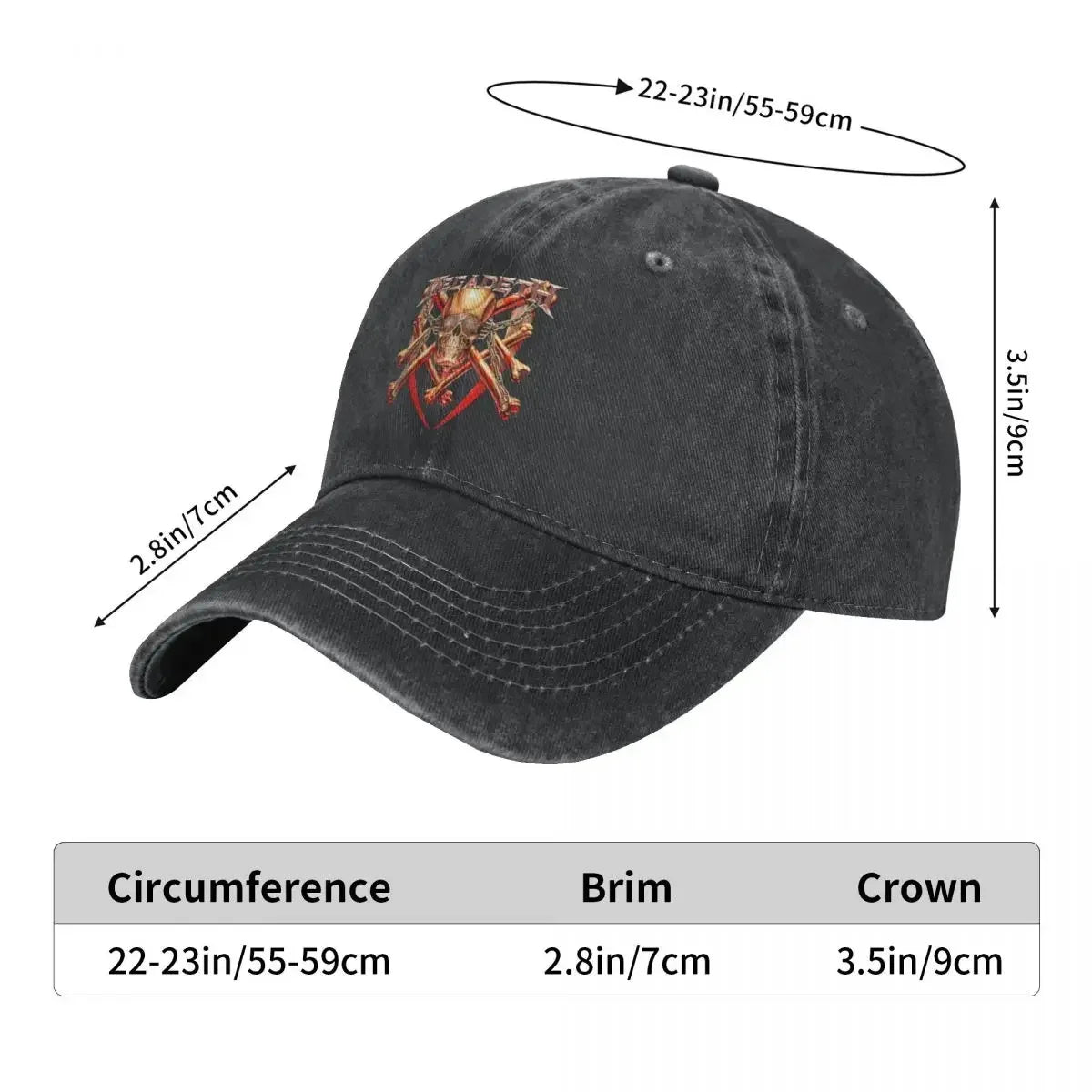 Classic Megadeths Distressed Snapback Baseball Cap