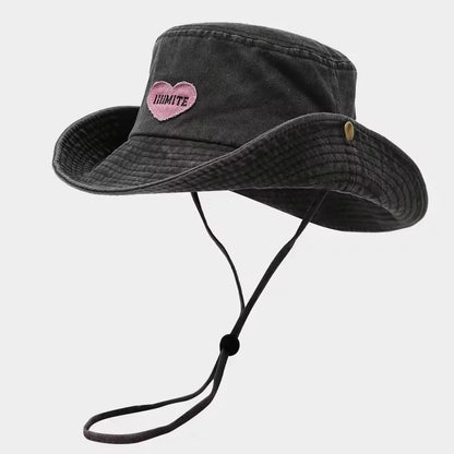 Japanese Retro Washed Cowboy Bucket Hat