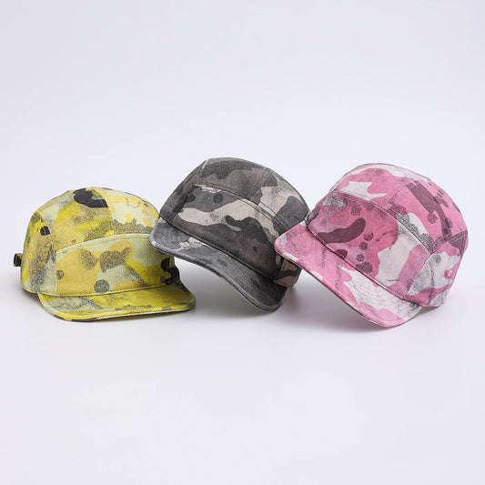 Dirty Camouflage Short Brim Street Hip Hop Baseball Cap