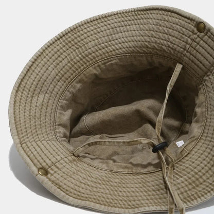 Solid Cotton Unisex Travel Bucket Hat