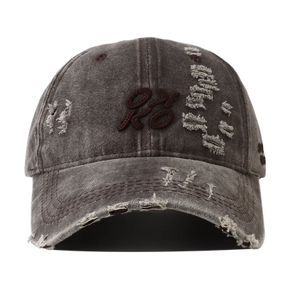 Retro Washed Letter Embroidered Baseball Cap