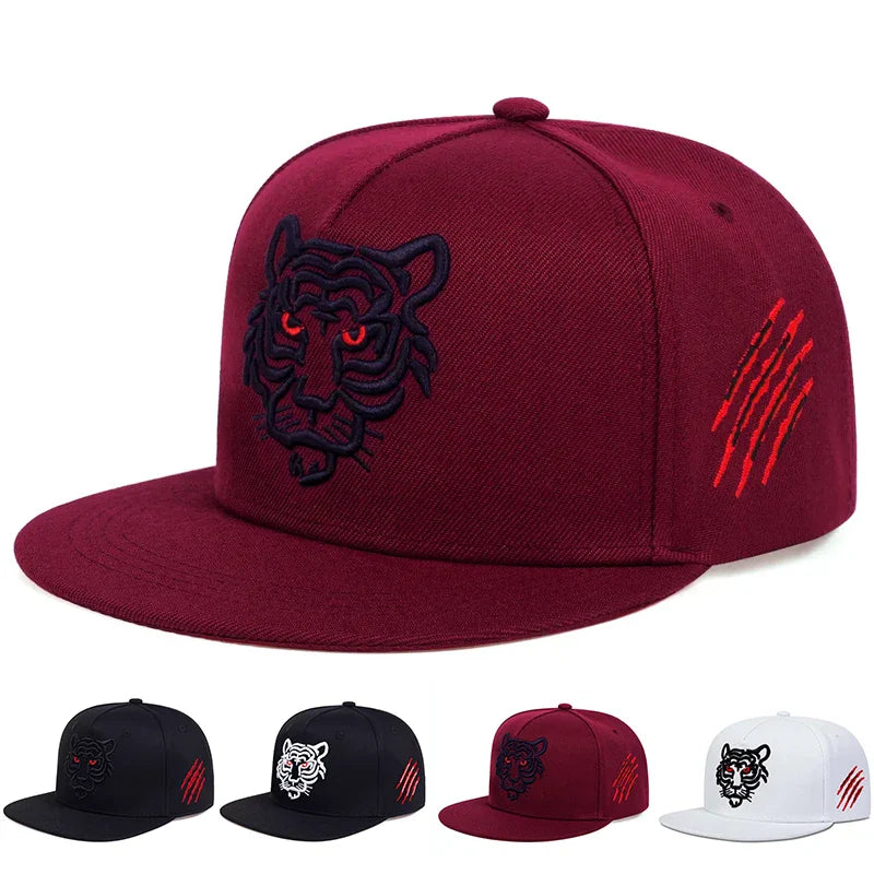 Unisex Tiger Embroidery Hip-hop Hats