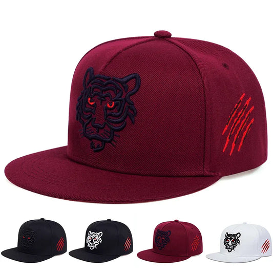 Unisex Tiger Embroidery Hip-hop Hats