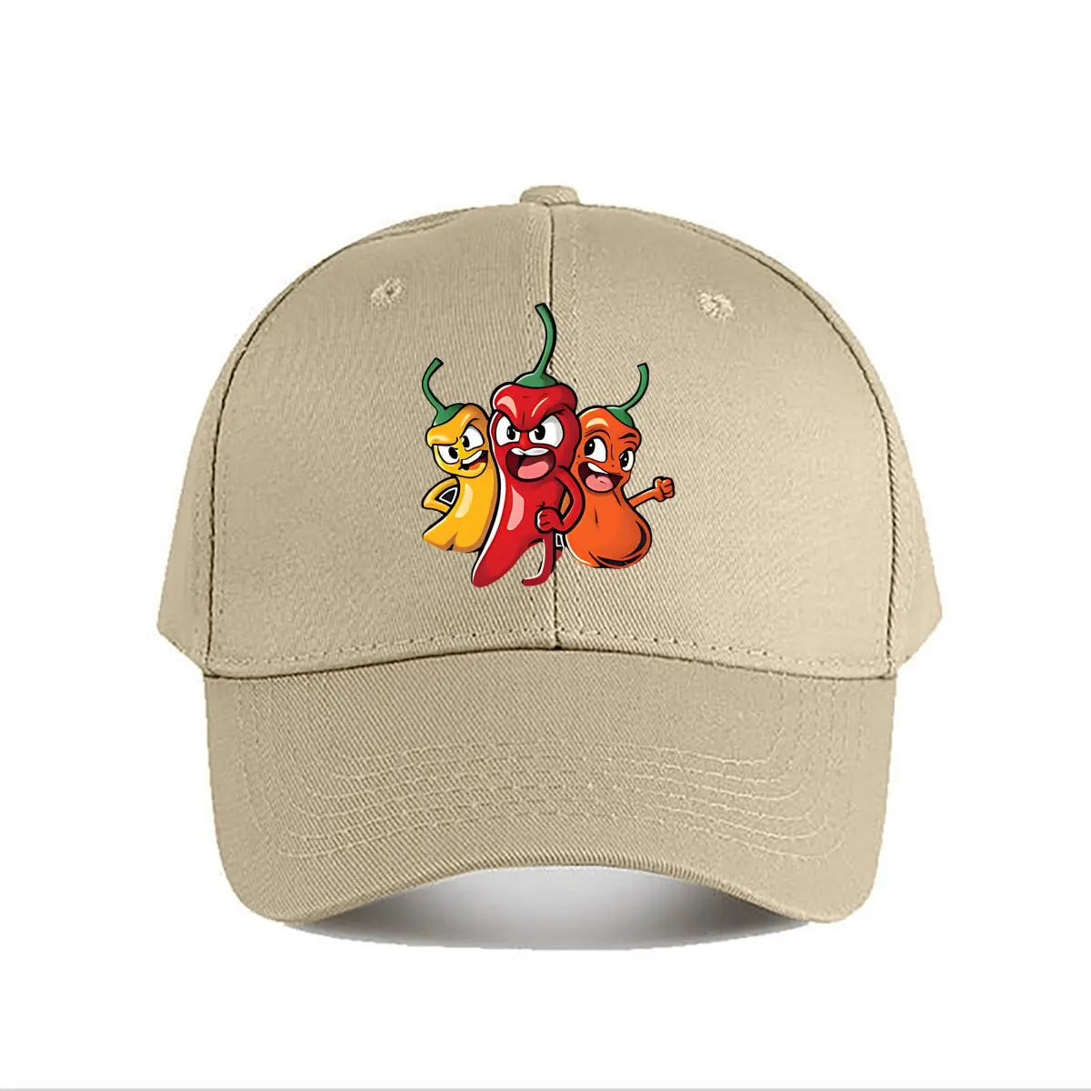 Colorful Cartoon Chili Vinyl Snapback Baseball Cap