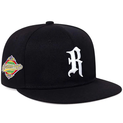 Gothic Letter R Embroidery Hip-hop Hats