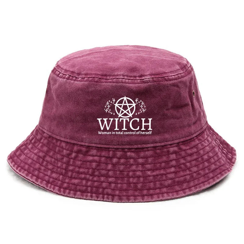 Vintage Denim Pentagram Y2K Streetwear Bucket Hat