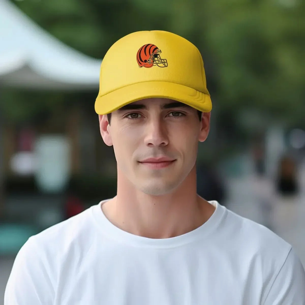 Cincinnati Bengals Helmet Stripe Mesh Baseball Cap