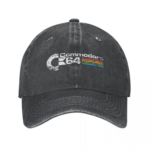 Hip Hop Retro Commodore 64 Denim Baseball Cap