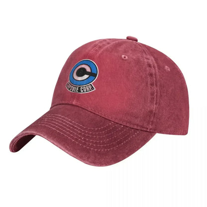 Capsule Corp Denim Trucker Print Baseball Cap