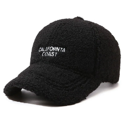 Plush Lamb Wool Warm Baseball Cap