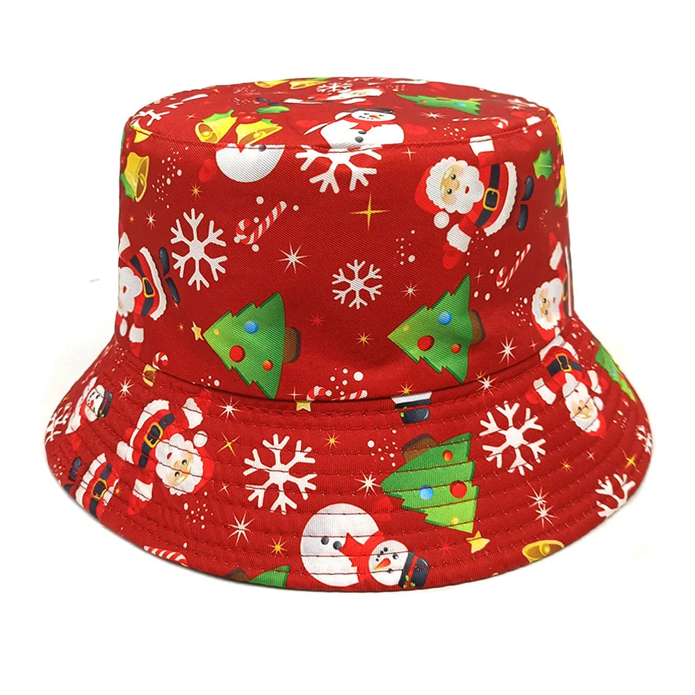 Santa Claus Christmas Printed Bucket Hat