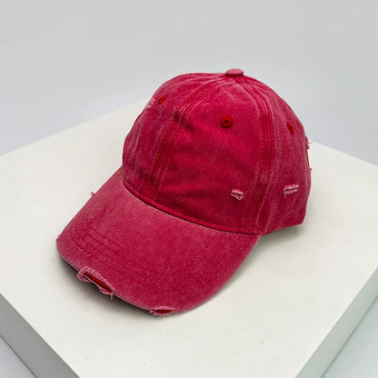Broken Style Solid Vintage Baseball Cap