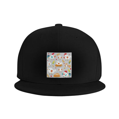 Cute Chicken Family Cartoon Casual Snapback Cap