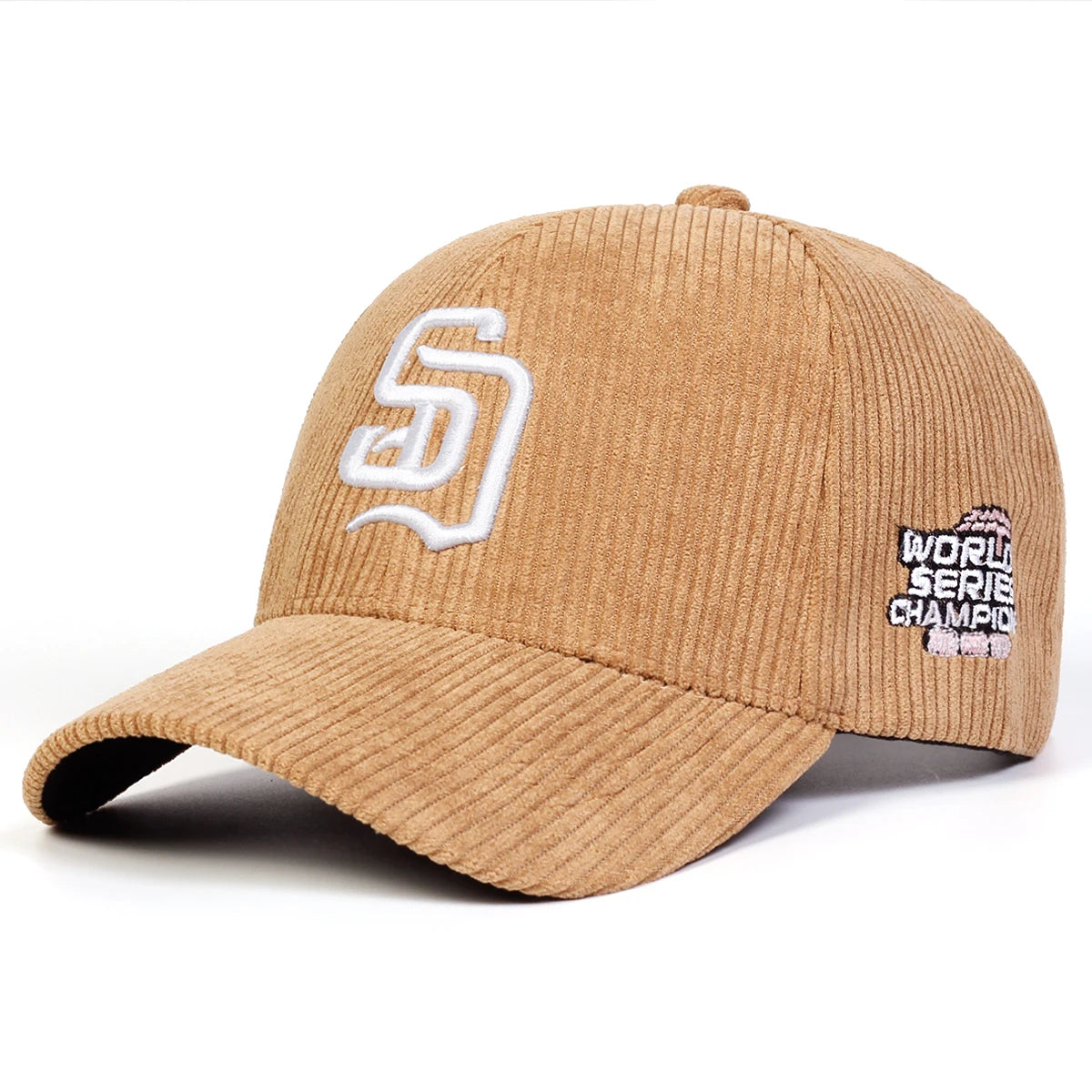 Unisex SD Letter Embroidery Corduroy Baseball Caps