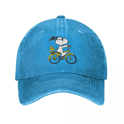 Vintage Snoopy Woodstock Riding Baseball Cap