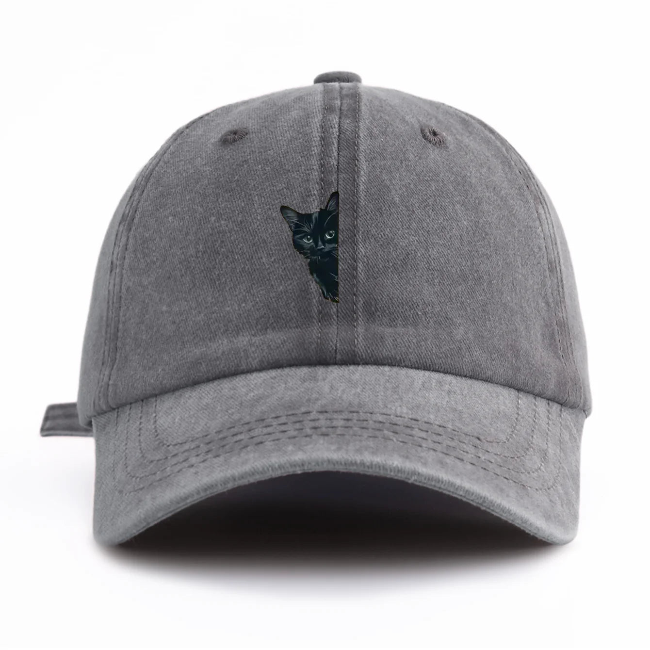 Minimalist Black Cat Retro Baseball Cap