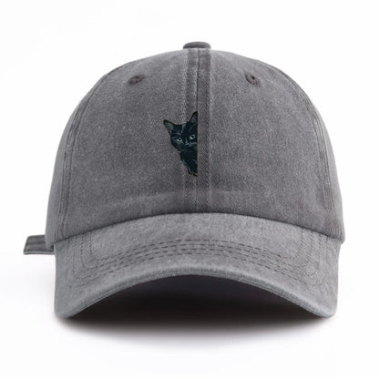 Minimalist Black Cat Retro Baseball Cap