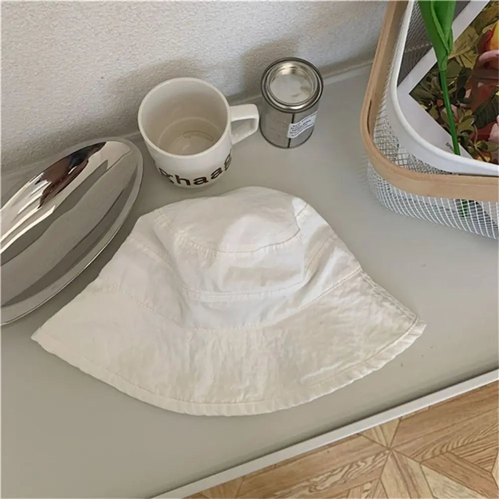 Solid Color Breathable Sunscreen Bucket Hat