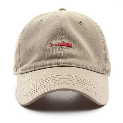 Simple Whale Embroidery Soft Cotton Baseball Cap