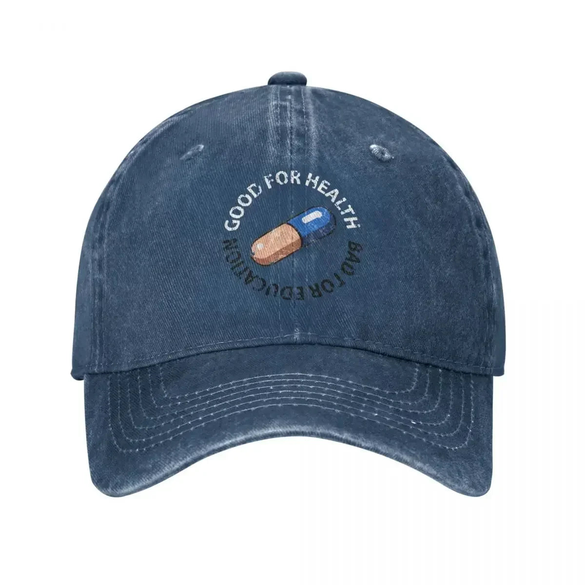 Akira Curious Pill Vintage Denim Baseball Cap