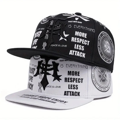 Dagger Graffiti Flat Brim Hip Hop Cap