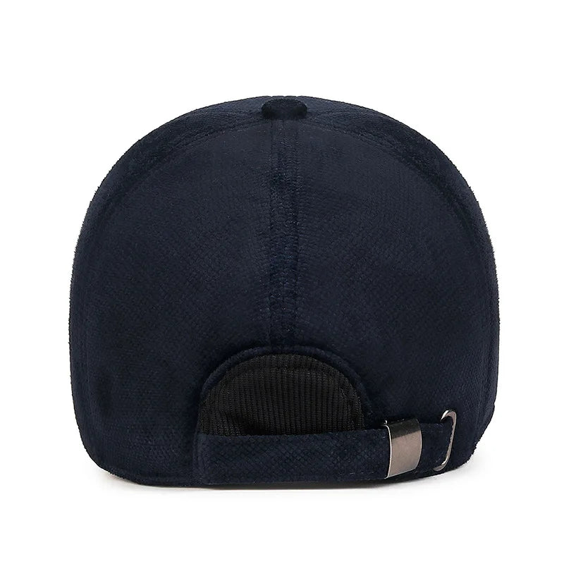 Autumn Winter Fleece-Lined Cotton Baseball Cap