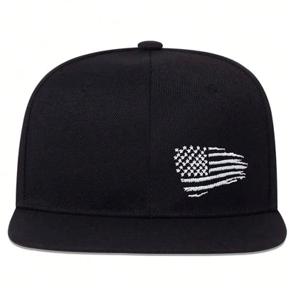 Unisex Side American Flag Embroidery Hip-hop Hats