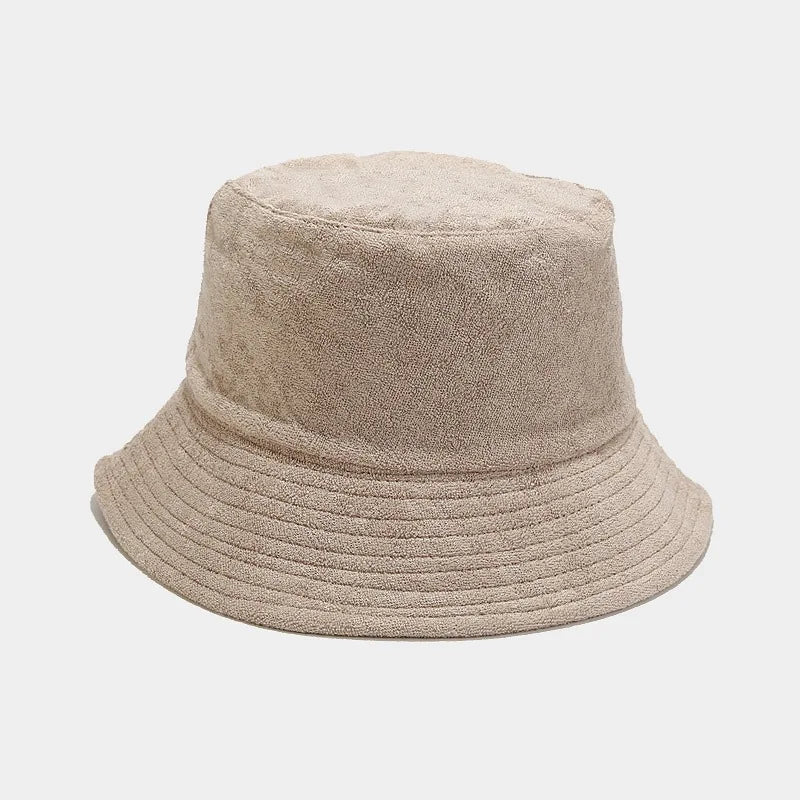 Candy Color Terry Cloth Sun Bucket Hat