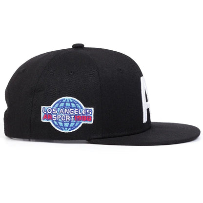 Unisex A Letter Side Earth Embroidery Hip-hop Hats