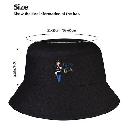 Louis De Funes Gendarme Comedy Graphic Bucket Hat
