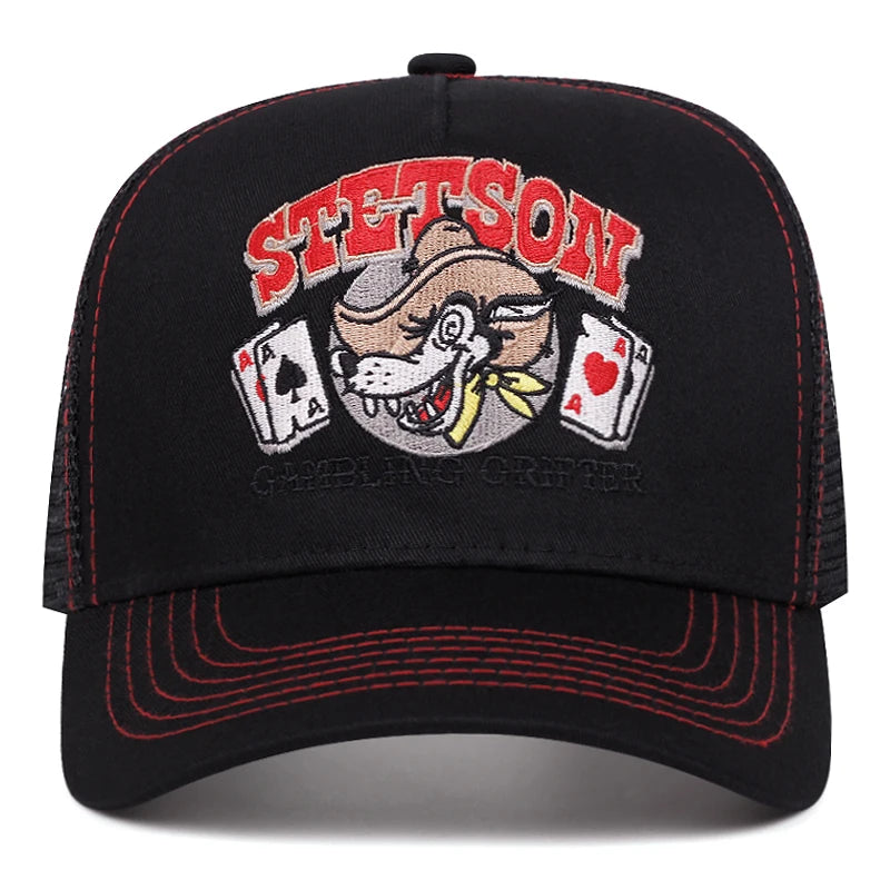 2025 Stetson Wolf Head Mesh Baseball Cap