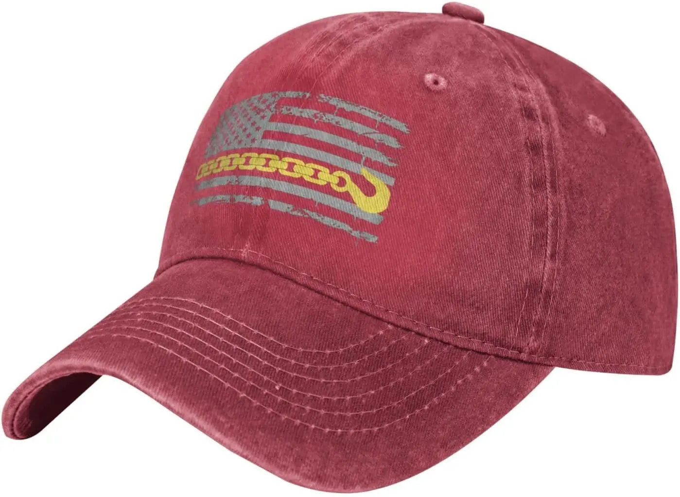 Tow Truck Driver Thin Yellow Line Baseball Cap
