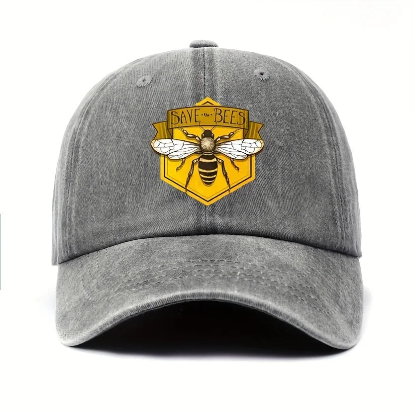Bee Print Trendy Unisex Baseball Cap