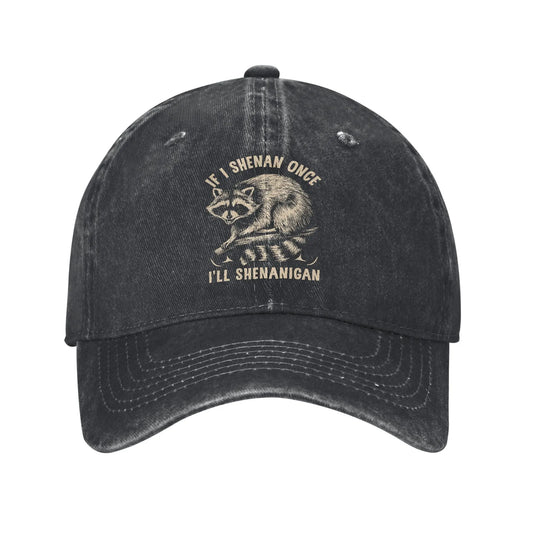 Vintage Washed St. Patrick's Day Raccoon Baseball Cap