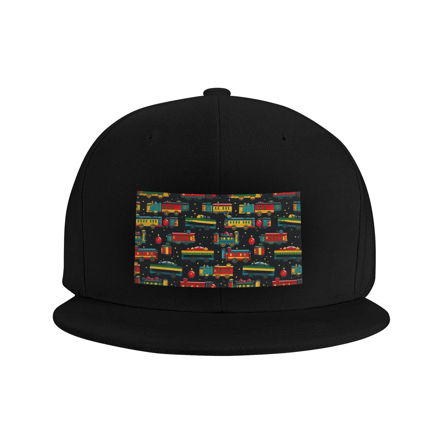 Cartoon Train Model Print Snapback Cap