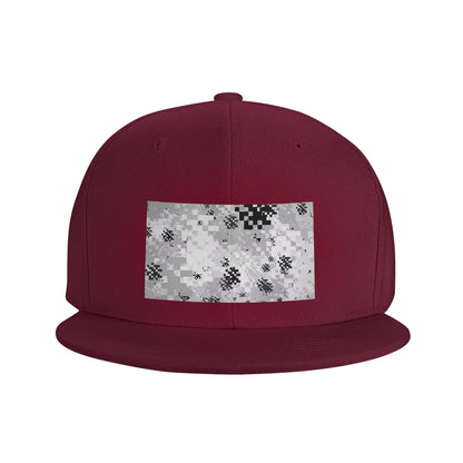 Black White Camouflage Pattern Snapback Cap