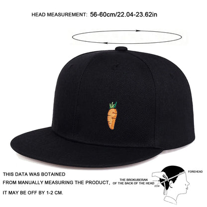 Unisex Carrot Embroidery Hip-hop Hats