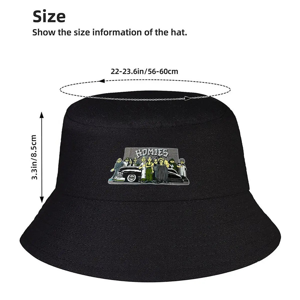 Homeies Lowrider Chicano Street Art Bucket Hat