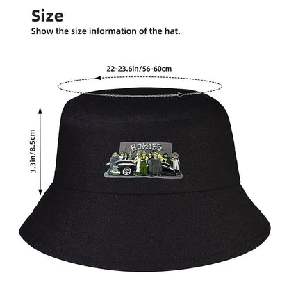 Homeies Lowrider Chicano Street Art Bucket Hat