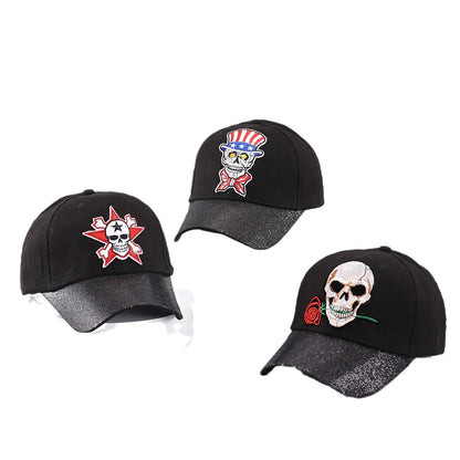 Skull Print Halloween Baseball Cap