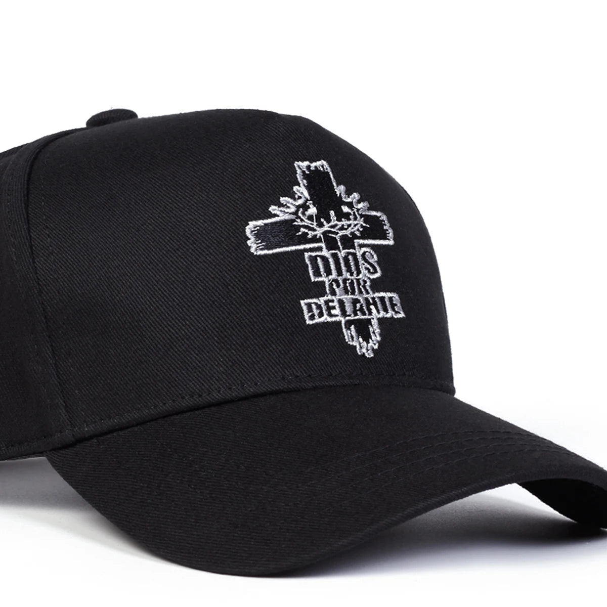 Unisex Dios Por Delante Cross Embroidery Baseball Cap