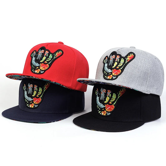 Unisex Fingers 666 Embroidery Hip-hop Hats