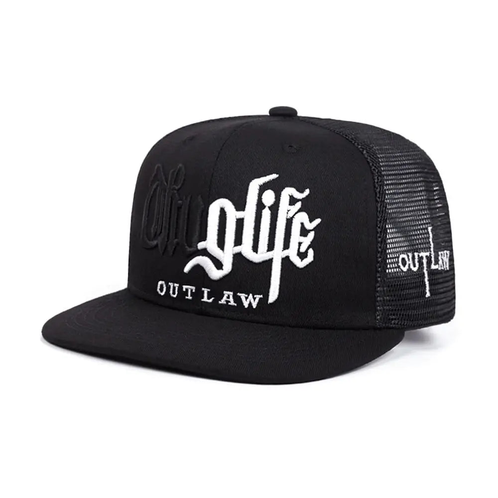Hip Hop Flat Brim Embroidery Snapback Cap