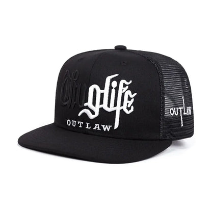 Hip Hop Flat Brim Embroidery Snapback Cap