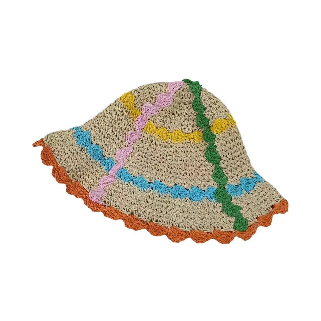 Summer Sweet Forest Crochet Lace Short Brim Bucket Hat