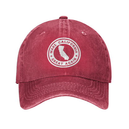 Make California Great Again Funny Denim Baseball Cap
