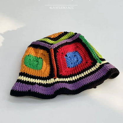 Handmade Korean Hollow Knitted Beach Bucket Hat